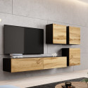 Cama square cabinet VIGO 50/50/30 black/wotan oak