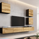 Cama square cabinet VIGO 50/50/30 black/wotan oak