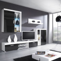 Cama bookcase SAMBA white/black gloss