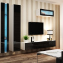 Cama Shelf unit VIGO NEW 180/40/30 white/black gloss