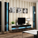 Cama Shelf unit VIGO NEW 180/40/30 white/black gloss