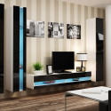 Cama Shelf unit VIGO NEW 180/40/30 white/black gloss