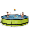 EXIT Lime pool ø360x76cm with filter pump - green Framed pool Round 6125 L