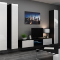 Cama Full cabinet VIGO '180' 180/40/30 white/black gloss