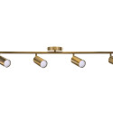 Activejet quadruple gold ceiling wall lamp SPECTRA strip spotlight GU10 for living room