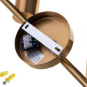 Activejet quadruple gold ceiling wall lamp SPECTRA strip spotlight GU10 for living room