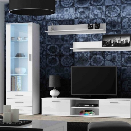 SOHO 4 komplekt (RTV180 kapp + 2x S1 kapp + riiulid) valge/valge läikiv