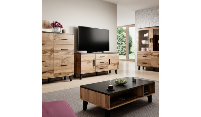 Cama living room set LOTTA 2 (sideboard 150 2D3DR + sideboard 110 2D4DR + display cabinet 120 + coff