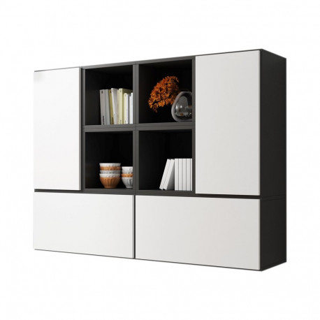 Cama elutoa mööblikomplekt ROCO 19 (4xRO3 + 4xRO6) must/must/valge