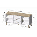 Cama living room set LOTTA 2 (sideboard 150 2D3DR + sideboard 110 2D4DR + display cabinet 120 + coff