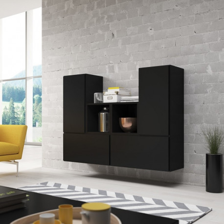 Cama elutoa mööblikomplekt ROCO 18 (4xRO3 + 2xRO6) must/must/must