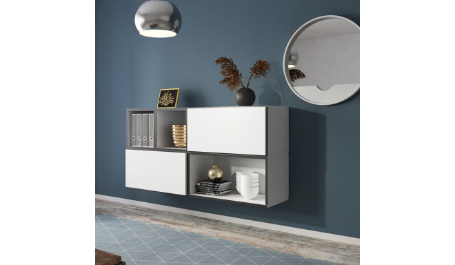 Cama elutoa mööblikomplekt ROCO 15 (RO4+2xRO3+2xRO6) valge/must/valge