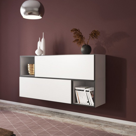 Cama elutoa mööblikomplekt ROCO 14 (2xRO1 + 2xRO6) valge/must/valge