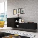 Cama living room furniture set ROCO 9 (RO1+RO3+2xRO6+2xRO5) black/black/black
