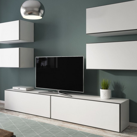 Cama elutoa mööblikomplekt ROCO 2 (2xRO1 + 4xRO3) valge/must/valge