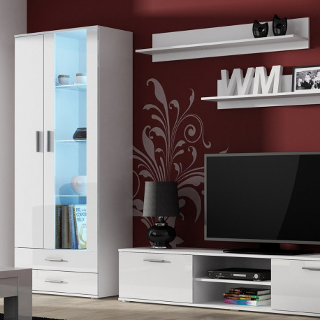 SOHO 8 komplekt (RTV180 kapp + S6 + riiulid) valge / valge läikiv