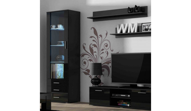 SOHO 7 komplekt (RTV140 kapp + S1 kapp + riiulid) must / must läikiv