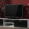 SOHO 5 set (RTV180 cabinet + Wall unit + shelves) White/Black gloss