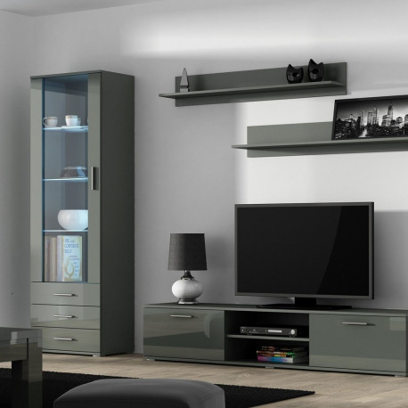 SOHO 1 komplekt (RTV180 kapp + S1 kapp + riiulid) hall/läikiv hall