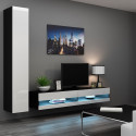 Cama Living room cabinet set VIGO NEW 9 black/white gloss