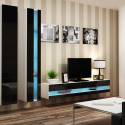Cama Living room cabinet set VIGO NEW 5 white/black gloss