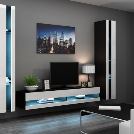 Cama elutoa kapikomplekt VIGO NEW 3 must/valge läikiv