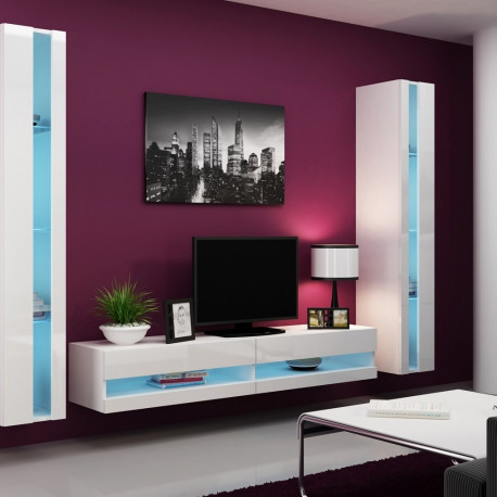 Cama Living room cabinet set VIGO NEW 3 white/white gloss