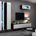 Cama Living room cabinet set VIGO NEW 2 black/white gloss