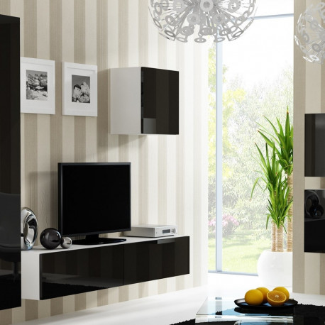 Cama Living room cabinet set VIGO 24 white/black gloss