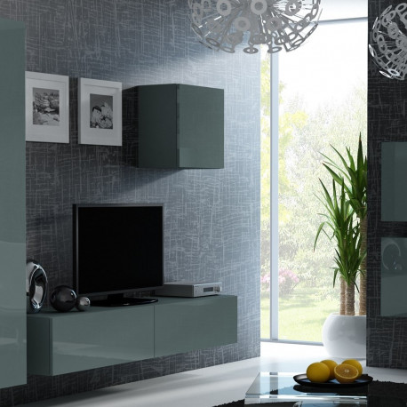 Cama Living room cabinet set VIGO 24 grey/grey gloss