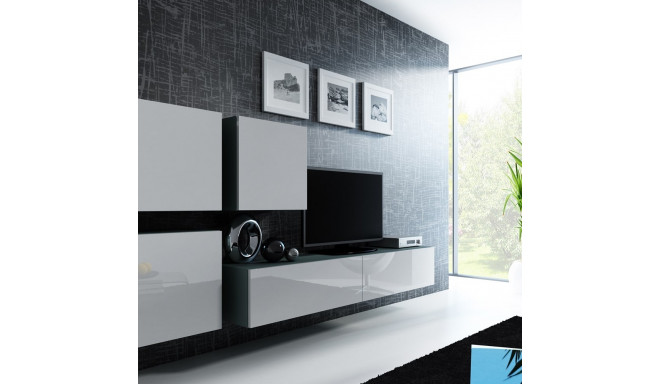 Cama Living room cabinet set VIGO 23 grey/white gloss