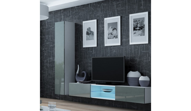 Cama Living room cabinet set VIGO 21 white/grey gloss