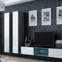 Cama Living room cabinet set VIGO 19 grey/white gloss