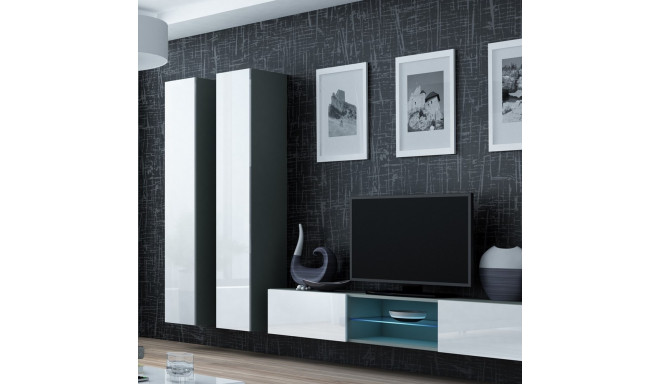 Cama Living room cabinet set VIGO 19 grey/white gloss