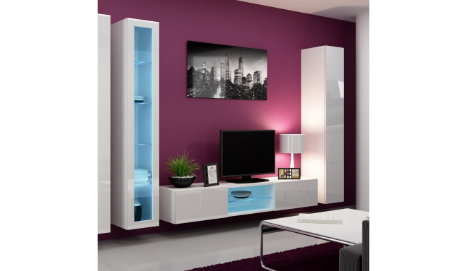 Cama Living room cabinet set VIGO 17 white/white gloss