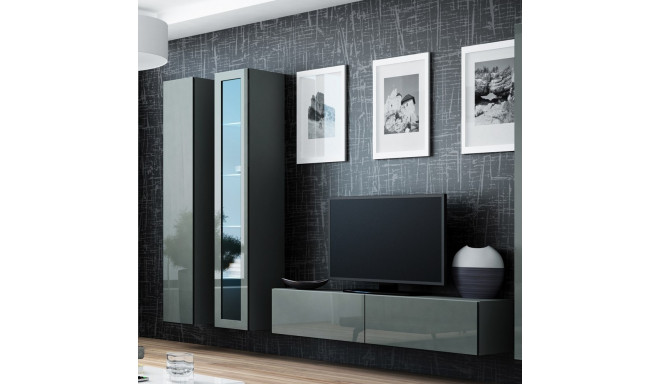 Cama Living room cabinet set VIGO 15 grey/grey gloss