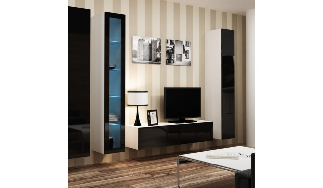Cama Living room cabinet set VIGO 15 white/black gloss