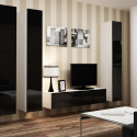Cama Living room cabinet set VIGO 14 white/black gloss