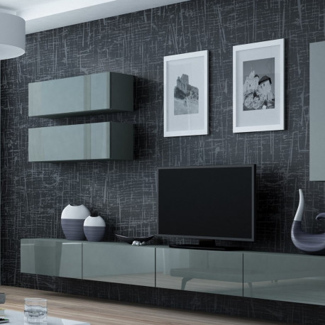 Cama Living room cabinet set VIGO 13 grey/grey gloss