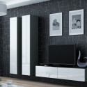 Cama Living room cabinet set VIGO 9 grey/white gloss