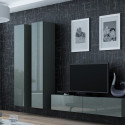 Cama Living room cabinet set VIGO 9 grey/grey gloss