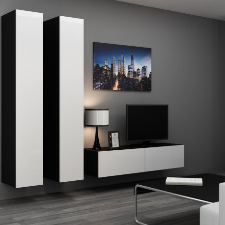 Cama Living room cabinet set VIGO 9 black/white gloss
