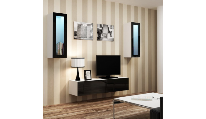 Cama elutoa kapikomplekt VIGO 8 valge/must läikiv