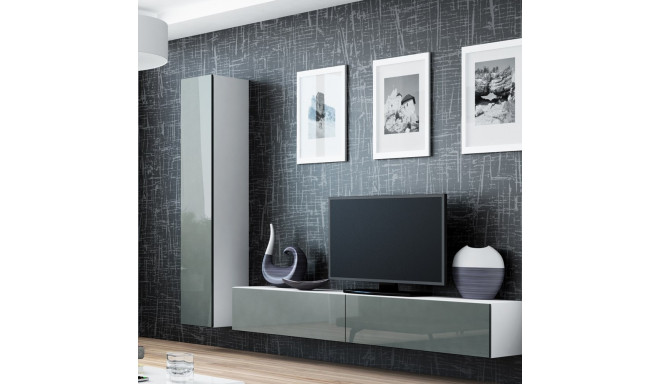 Cama Living room cabinet set VIGO 4 white/grey gloss