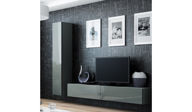 Cama Living room cabinet set VIGO 4 grey/grey gloss