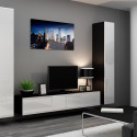 Cama Living room cabinet set VIGO 4 black/white gloss