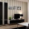 Cama Living room cabinet set VIGO 4 white/black gloss