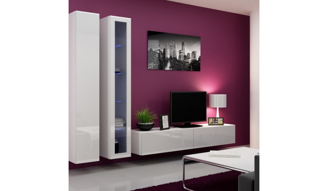 Cama Living room cabinet set VIGO 3 white/white gloss