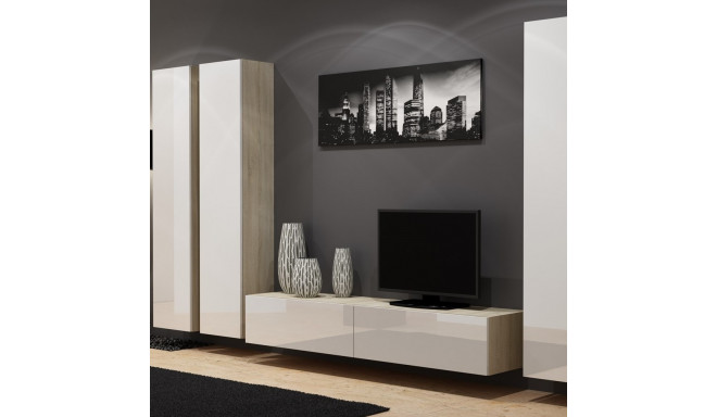 Cama Living room cabinet set VIGO 1 black/sonoma gloss