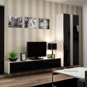 Cama Living room cabinet set VIGO 1 white/black gloss